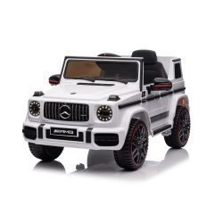 Dječji auto na akumulator Mercedes G novi, bijela, originalna licenca, vrata na otvaranje, jednosjed, 2x motor, 12 V baterija, 2.4 Ghz daljinsko upravljanje, zadnji ovjes, lagani start