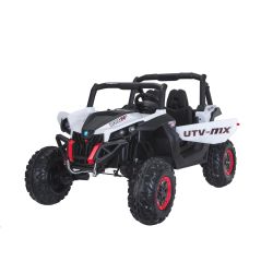 Dječji auto na akumulator NEW RSX buggy 24V bijeli- 2.4Ghz, 4 X MOTOR, daljinsko upravljanje, dvosjed, paljenje na ključ, mekani EVA kotači, USB, SD kartica