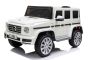 Električni autić Mercedes G500 12V, bijeli, 2.4 GHz daljinski upravljač, USB/SD ulaz, ovjes, litijeva baterija, LED svjetla, ORIGINALNA registracija