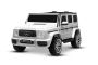 Električni autić Mercedes-Benz G63 AMG 4x4 Dvosjed 24V, bijeli, MP3 player s USB/AUX i Bluetooth priključkom, 4x4 pogon, litijeva baterija, EVA kotači s ovjesom, umjetna koža, daljinski upravljač, licencirani